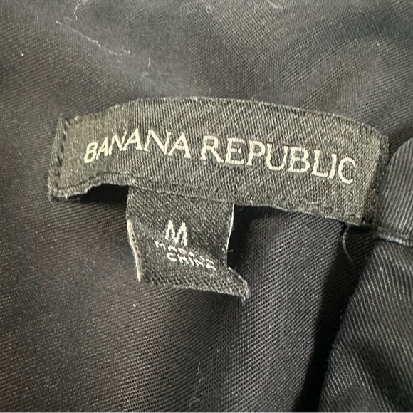 Banana Republic 100% Lyocell Black Button Down Blouse With One Front Pocket - Picture 8 of 14